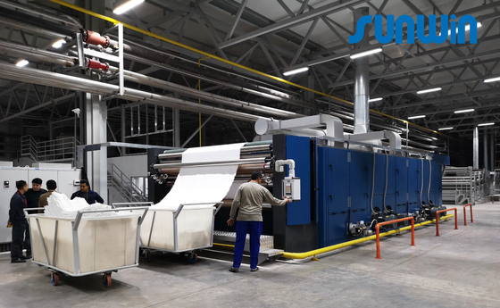 3 Pass 6 Chamber Fabric Textile Dryer Machine 5-100m/min