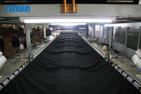 8 Chamber 2400mm Textile Dyeing Machine Open Width Knit Fabric Heat Setting Machine